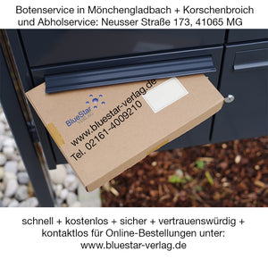 BlueStar Verlag mit Zustellungsservice innerhalb von Mönchengladbach und Korschenbroich
